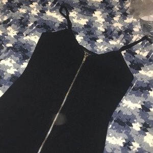 Kendall & Kylie Black Bodycon Zipper Dress